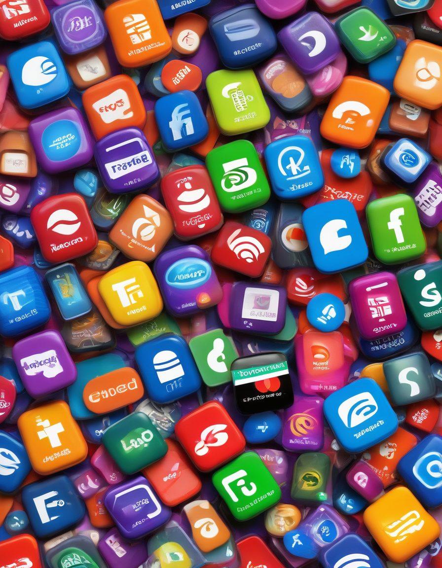 A vibrant collage showcasing various TracFone wireless services, featuring unlimited plan icons, colorful SIM cards, and a user-friendly smartphone interface. Include visual elements representing connectivity, like signal bars and Wi-Fi symbols, all set against a dynamic tech-inspired background. Emphasize a sense of exploration and choice in wireless options. super-realistic. vibrant colors. 3D.